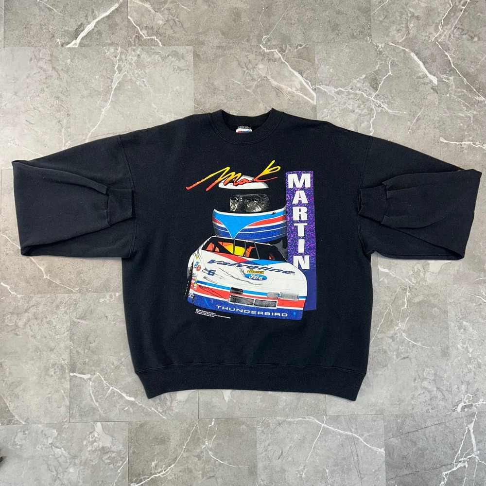90s Vintage Nascar Mark Martin Sweatshirt Mens 2XL Valvoline Pullover Crewneck